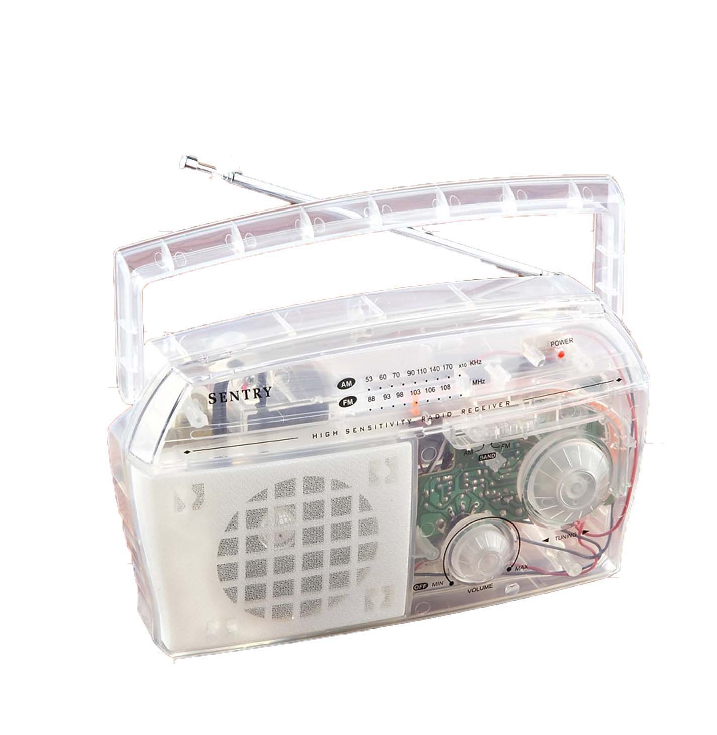 Sentry PR-120 AM/FM Clear Portable Radio