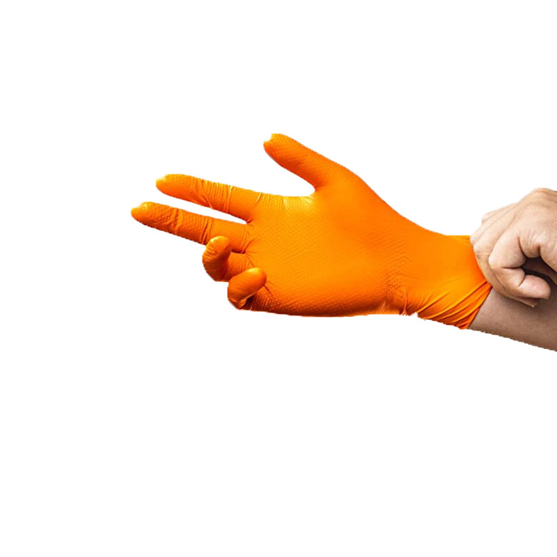 Orange Nitrile All-purpose Gloves