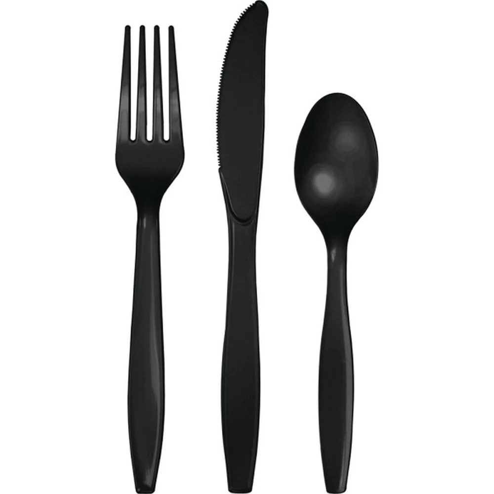 Heavy Weight Black Disposable Cutlery
