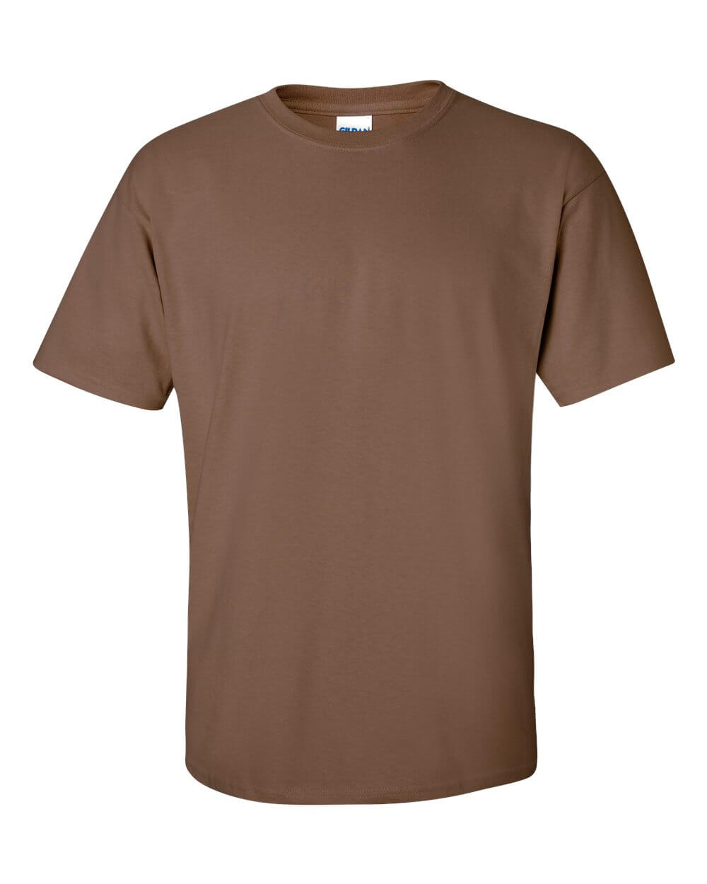 Durable Brown Crewneck Tee Shirts