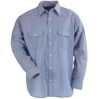 Men's Chambray Work Shirts - Long Sleeve