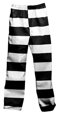 Striped Color Inmate Pants