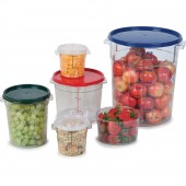 Clear Round Food Storage Container And Lids