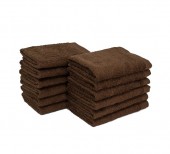 Brown Cotton Ribbed Terry Bar Towel