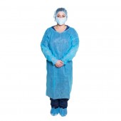 Blue Disposable Isolation Gown