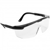 Safety Glasses / Eye Protection - Black With Clear Lens