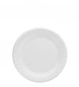 White Non-Laminated Foam Plate